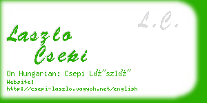 laszlo csepi business card